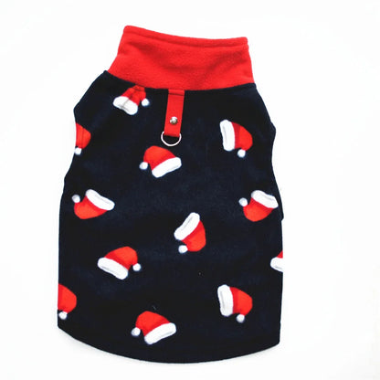 Dog Clothes Dog Sweater with Leash Ring Soft Winter Pet Clothes Warm Fleece Vest Dog Cozy Jacket for Dog Supplies French Bulldog