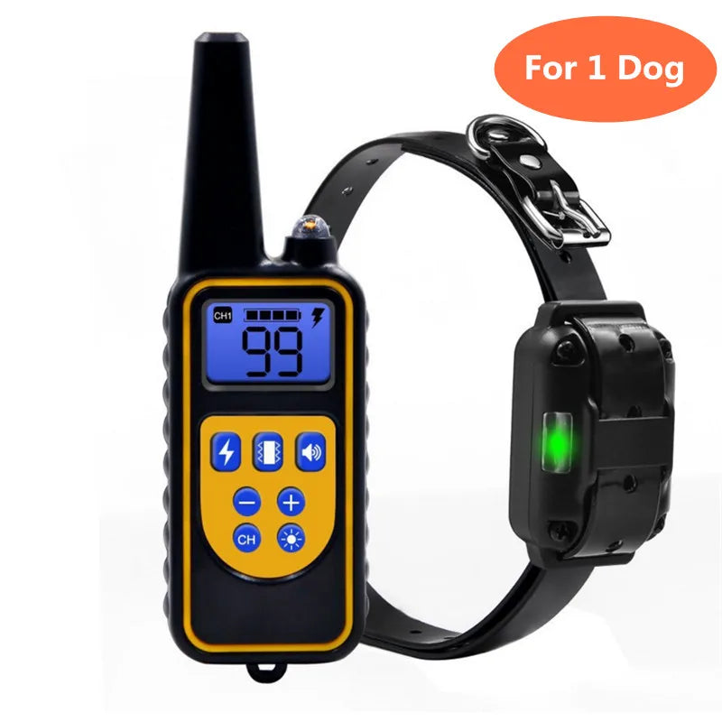 Training Collar Dog 800m Anti Bark Dog Collar Waterproof With Pet Rechargeable Pet Remote Control Electric Collar For Dogs