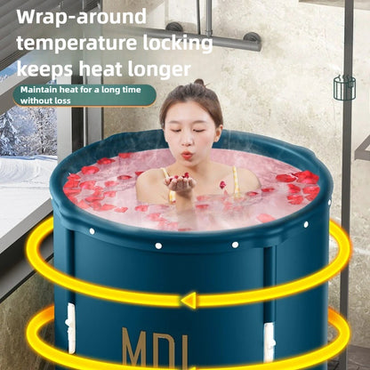 1 unit Strengthened DIY-style bathtub for adults with built-in heat retention feature. A foldable home-use bath product.