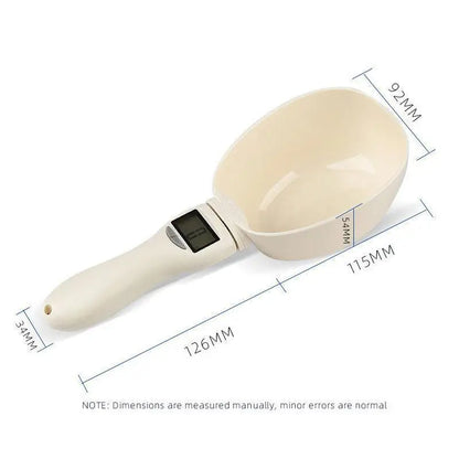 Electronic Measuring Tool Dog and Cat Feeding Bowl Measuring Spoon Pet Food Scale Digital Display Weighing Spoon Weight Volumn