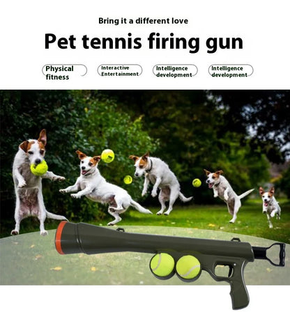 Pet Dog Tennis Training  Shooting Gun Supplies Launcher Outdoor Relieve Boredom Interactive Puzzle Toy Pet Toy Pet Training New