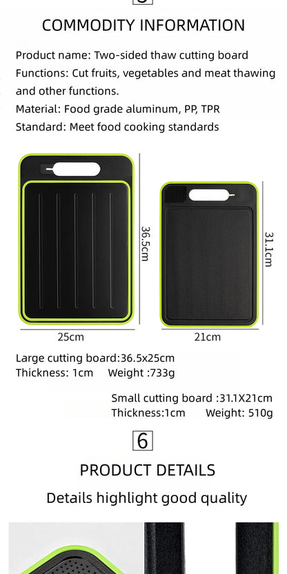 Kitchen Thawing Cutting Board Defrosting Function Physical Thawing Chopping Board Kitchen GarlicHigh Efficiency Physical Thawing