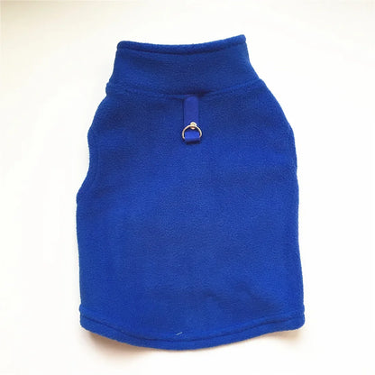 Dog Clothes Dog Sweater with Leash Ring Soft Winter Pet Clothes Warm Fleece Vest Dog Cozy Jacket for Dog Supplies French Bulldog