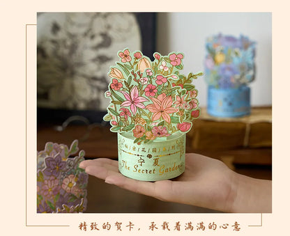 3D Pop UP Flower Greeting Cards Birthday Invitation Card Handmade Butterfly Thank You Postcard Wife Mom Girlfriend Teacher Gifts