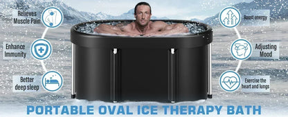 1Set Ice Bath Tub Portable Outdoor Cold Plunge Tub for Recovery Cold Plunge for Family-Foldable for Gym/Home Ice Bath Tub