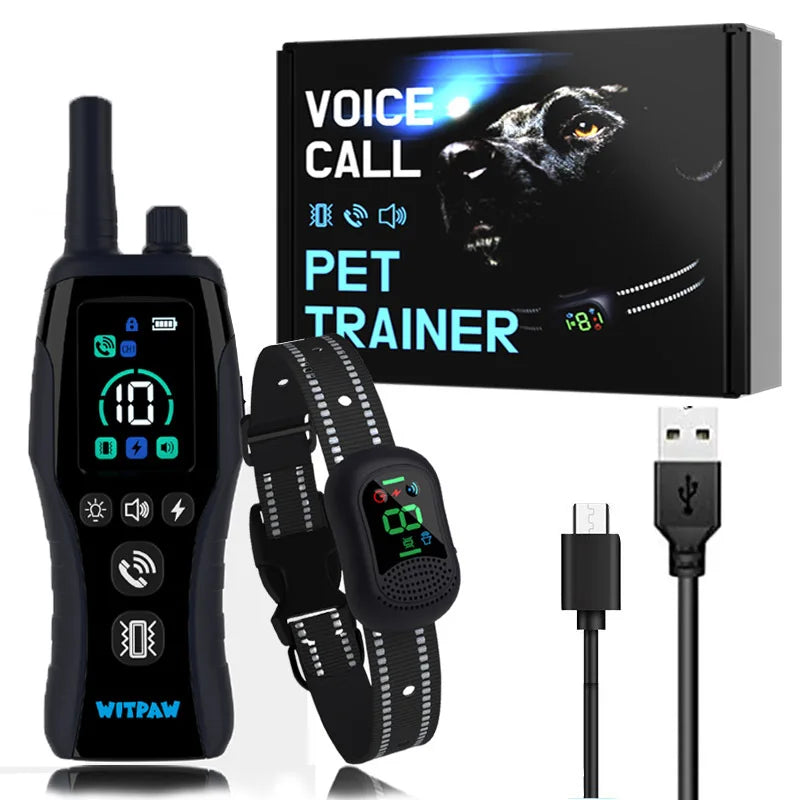 Dog Training Collar 6500FT with Remote Innovative IPX7 Waterproof with 4 Training Modes Rechargeable E-Collar for All Breeds