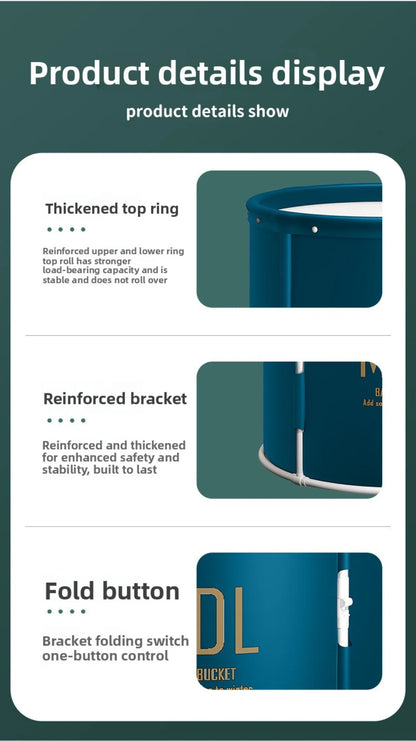 1 unit Strengthened DIY-style bathtub for adults with built-in heat retention feature. A foldable home-use bath product.