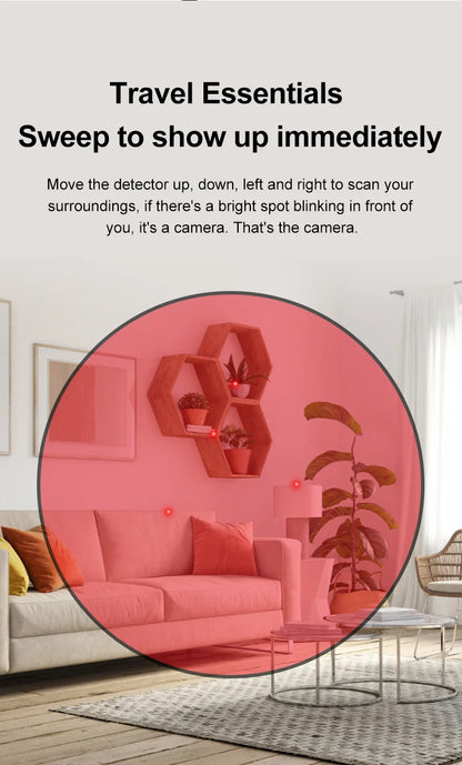 Camera detector, travel security guard, infrared scanner, anti-eavesdropping, positioning signal detector T06