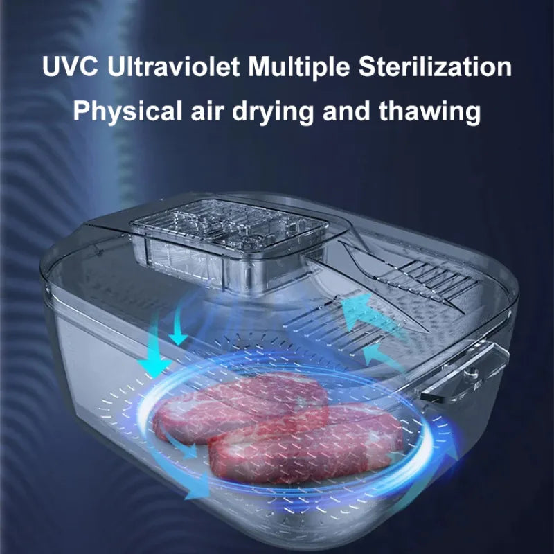 Multifunctional 4-in-1 Home Meat Defroster Large Capacity Kitchen Quick Defroster Food Steak Defroster Fruit Drainer Basket