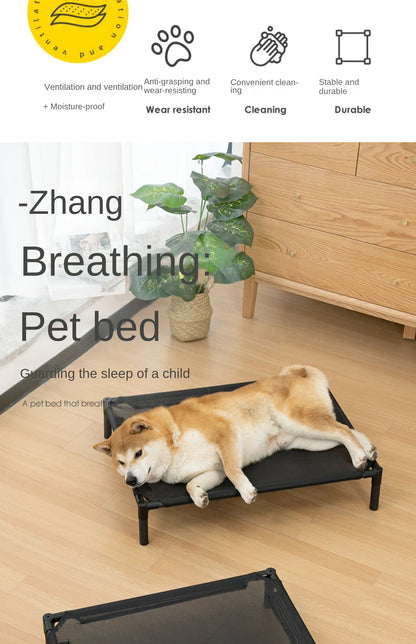Pet Dog Cat Camping Bed  Elevated Bed for Dogs Folding Puppy Camping Bed Cat House Portable Removable Washable Dog Hammock