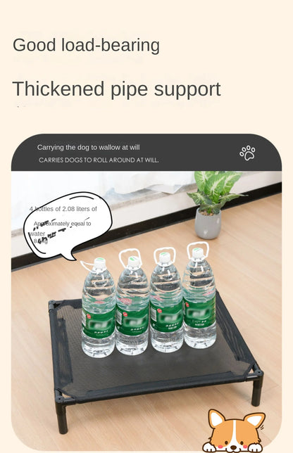 Pet Dog Cat Camping Bed  Elevated Bed for Dogs Folding Puppy Camping Bed Cat House Portable Removable Washable Dog Hammock