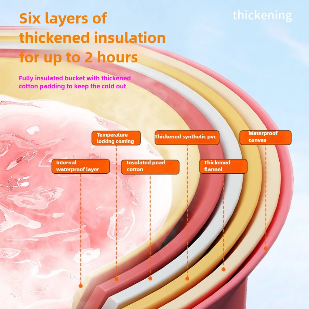 1 unit Strengthened DIY-style bathtub for adults with built-in heat retention feature. A foldable home-use bath product.