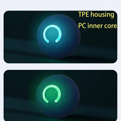 Dog Ball Toy LED Light Automatic Moving Dog Ball Interactive Rolling Shaky Ball Toy for Dogs Rechargeable pet Interactive Toys