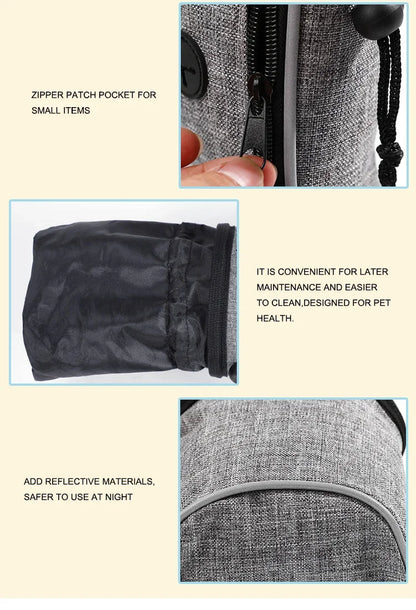 Dog Treat Training Pouch Easily Carries Pet Toys Treats Built In Poop Bag Dispenser Outdoor Dog Trainings Bag