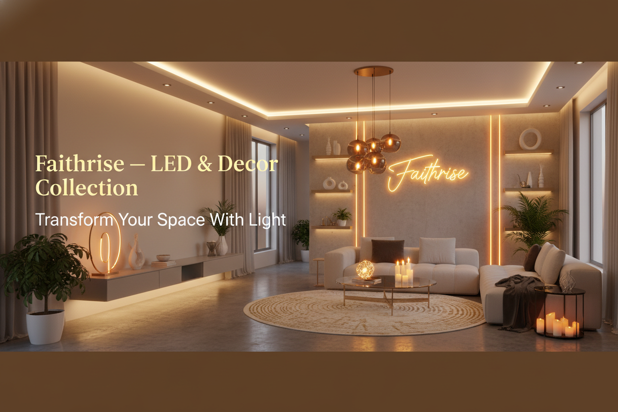 Faithrise LED & Decor Collection Banner