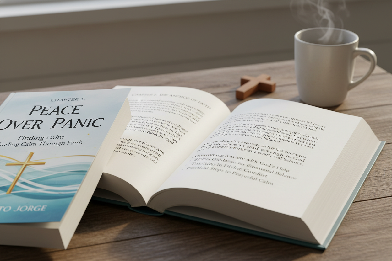 Livro Peace Over Panic Aberto